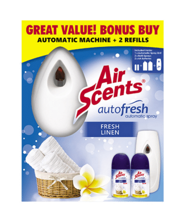 Air Scents Autofresh Automatic Spray + 2 Refills (Fresh Linen)