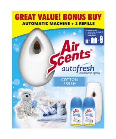 Air Scents Autofresh Automatic Spray + 2 Refills (Cotton Fresh)