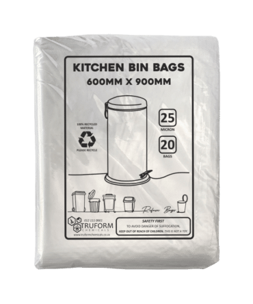 Kitchen Bin Bags 600mm X 900mm 20 Bags 25 Micron