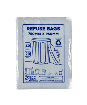 Refuse Bags 750mm X 950mm 20 Bags 25 Micron - Black
